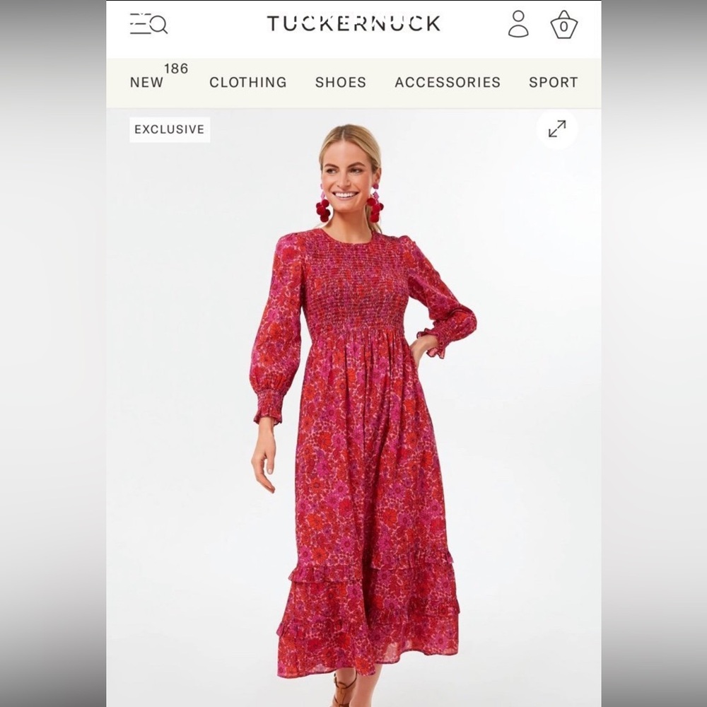 Pink City Prints Isabel V Neck Dress, 70s inspired  size XL